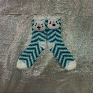 Cute Bear Fuzzy Socks